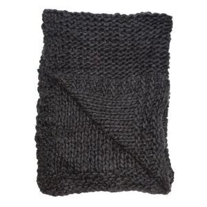AVIVA STANOFF Chunky Knit Charcoal Throw 50X70”